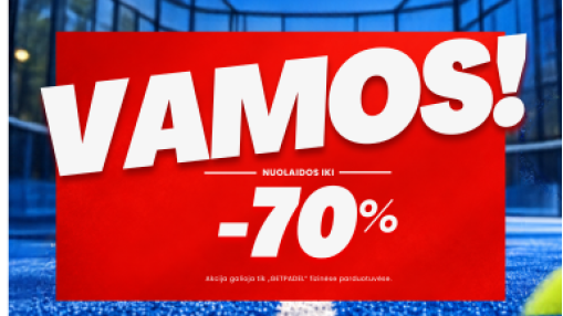 VAMOS! Padelio prekių nuolaidų dienos