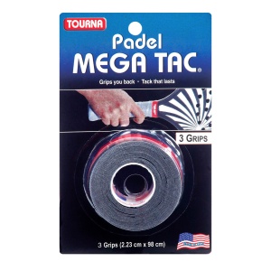 Tourna Padel Grip Mega Tac Black (3 vnt.) - Image 1