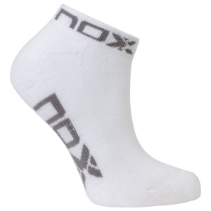 NOX ANKLE LENGTH WHITE WITH GREY LOGO WOMEN'S TECHNICAL SOCKS Pack of 1 pair - Image 1