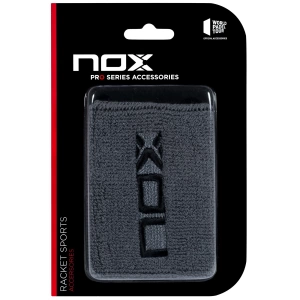 NOX WRISTBANDS GREY WITH BLACK LOGO - Image 1