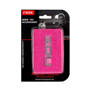 NOX WRISTBANDS PINK WITH WHITE LOGO - Image 1