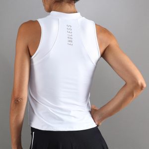 Sleeveless Polo ENDLESS Glam Women White - Image 2