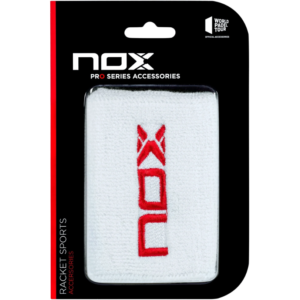 Wristbands NOX White with Red logo, 2 units - Image 1